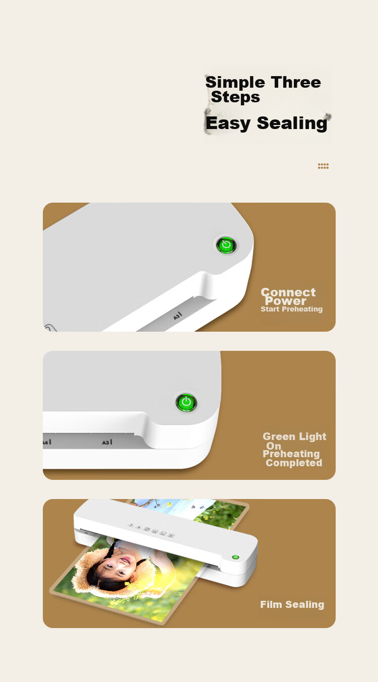 GEPAD A3/A4 Office And Home Laminator, Photo Card File Laminating Machine, Laminating Pouches Quick Laminator, Laminating Machine GP-SF250A3 9