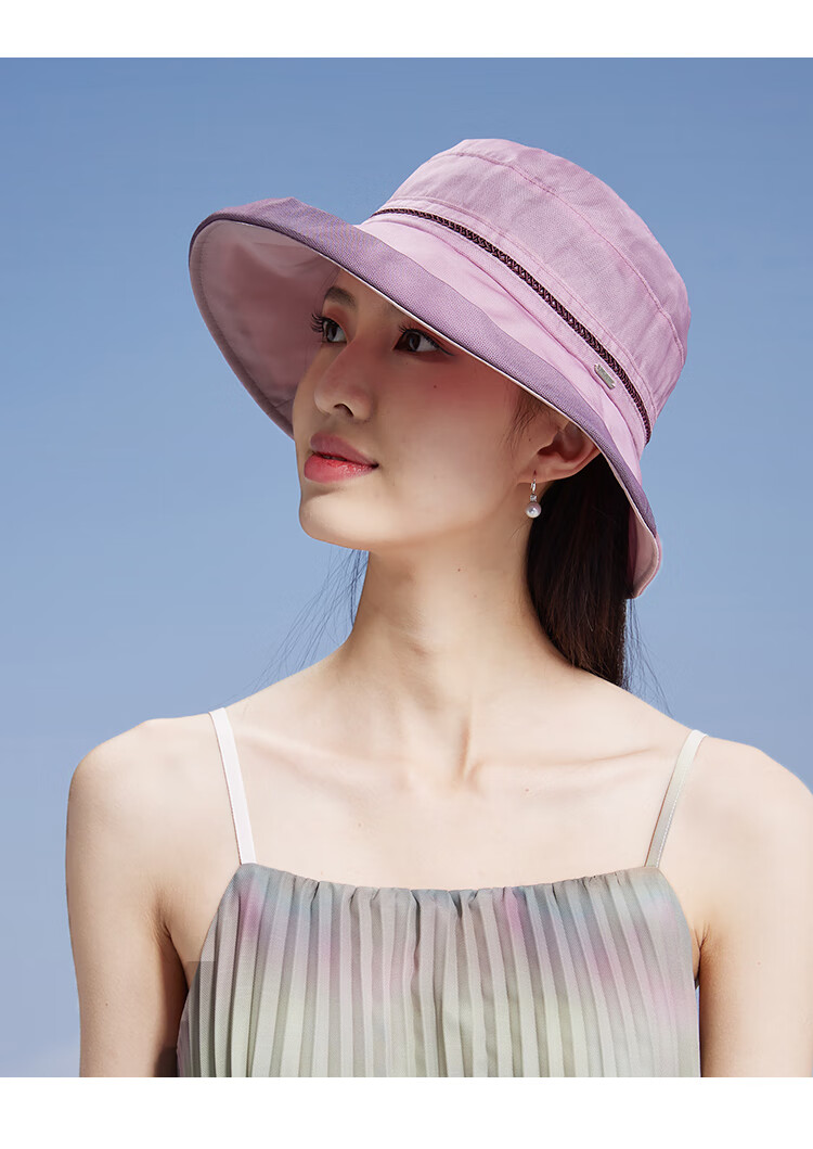 Shanghai Gushi Mulberry Silk Sun Hat for Women, French-Style Wide Brim Sunhat, Breathable Simple UV Protection Pure Silk Fisherman Hat, Mother's Day Gift 8