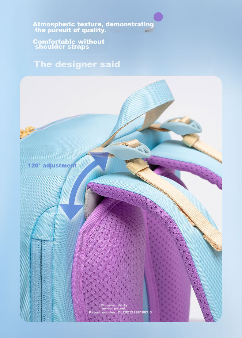 Yatoto Children's Backpack, Primary School Student Spine Protection And Load Reduction Backpack, Grades 1-3 Double Shoulder Bag Gift for Girls, Purple Cloud Fairy Rabbit 5