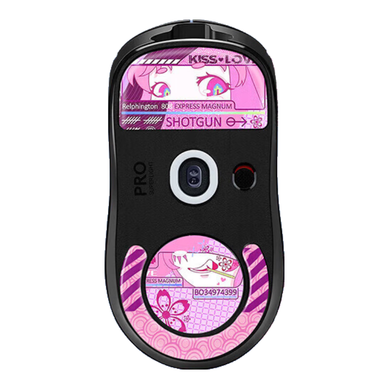 BUBM GpW2 Mouse Pad Sticker, Logitech Gaming Mouse Glass Foot Pad Sticker, Dog Shit King Non-Slip Sticker, Foot Pad Sticker, Corning Glass Smooth Wear-Resistant, Second Generation Foot Sticker Pink Girl