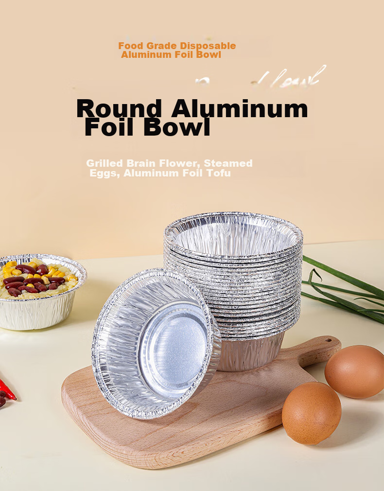 Faxilon Aluminum Foil Bowls, 50 Pieces, Air Fryer And Oven Heart-Shaped Bowls for Cake, Shrimp, Steamed Buns, And Baby Food Molds 1