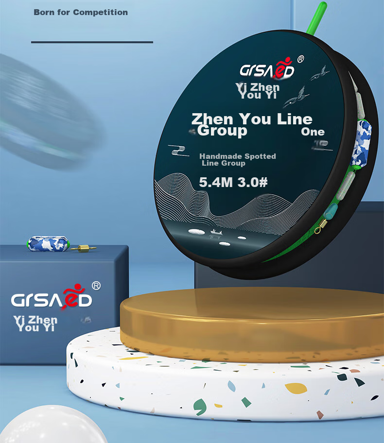 Grased (Grsaed) Fishing Line Competition Main Line, Spotted Line Set, Pre-Tied Fishing Line Set for Platform Fishing, Fishing Tackle, Angling Supplies, 4.5 Meters, 1.0#, *3 Rolls 2