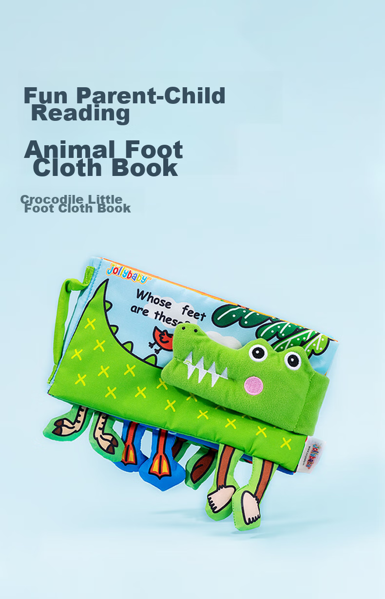 Jollybaby Baby Cloth Book Early Education 0-18 Months Infant Toy Chewable Tear-Resistant 3D Cloth Book Reading Cognitive Training Gift Box 8