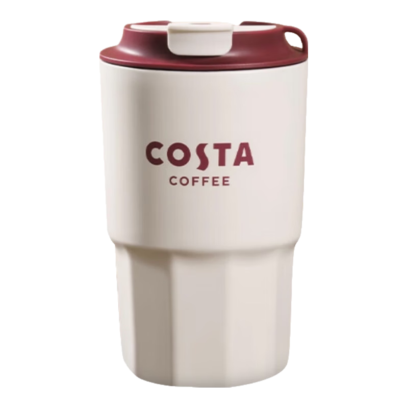 JD Jingzao Insulated Mug [COSTA Collaboration] Flip Lid Portable Stainless Steel Coffee Cup 350ml