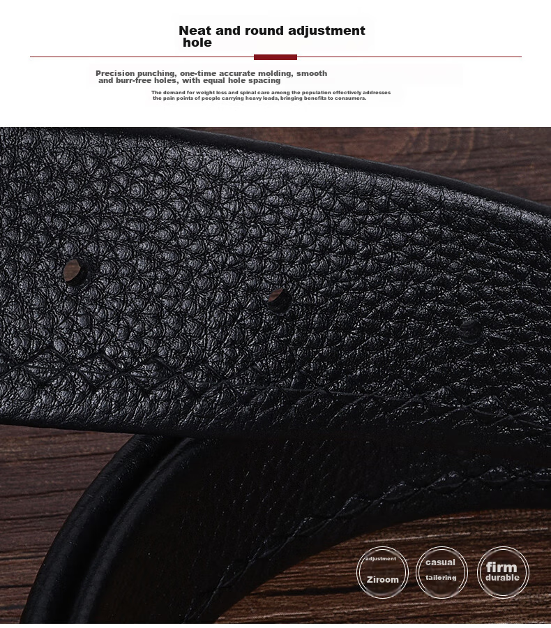 Pierre Cardin Men's Belt, Top Grain Leather, Buckle Waistband, Smooth Buckle Trouser Belt, Gift Box, Present, Black, 115-120 8