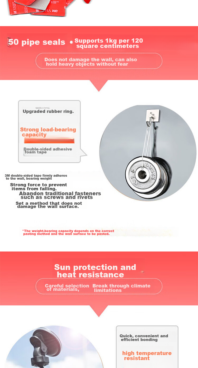 3M Double-Sided Tape Strong Adhesive for New Energy Vehicle ETC Phone Holder 4, 3M M*54.5MM (10 Pieces) 5608 3