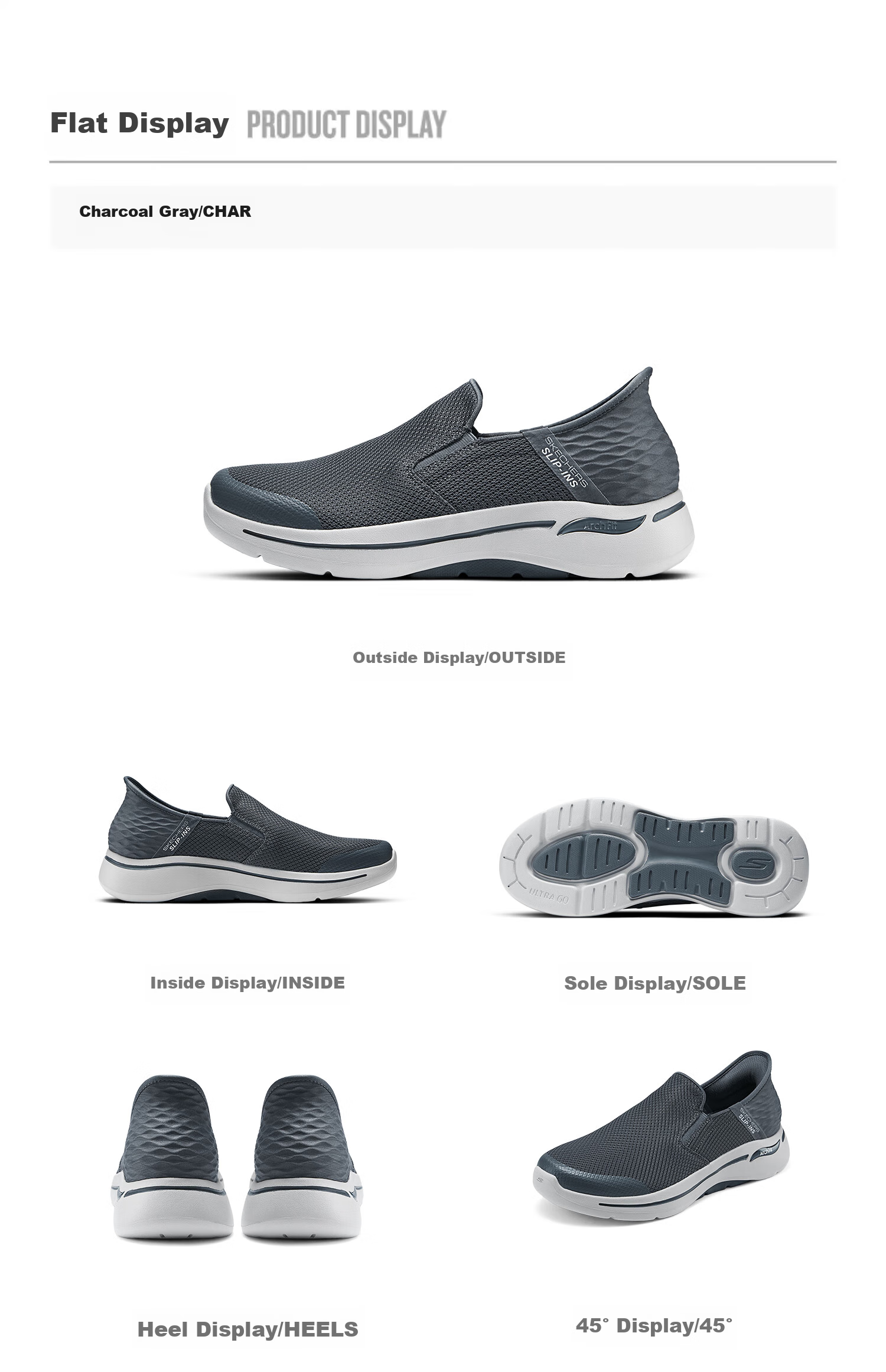 Skechers Slip-On Breathable Mesh Casual Shoes, Daily Walking Shoes [Slip In] Quick-Wear Technology, Father's Day Gift 17