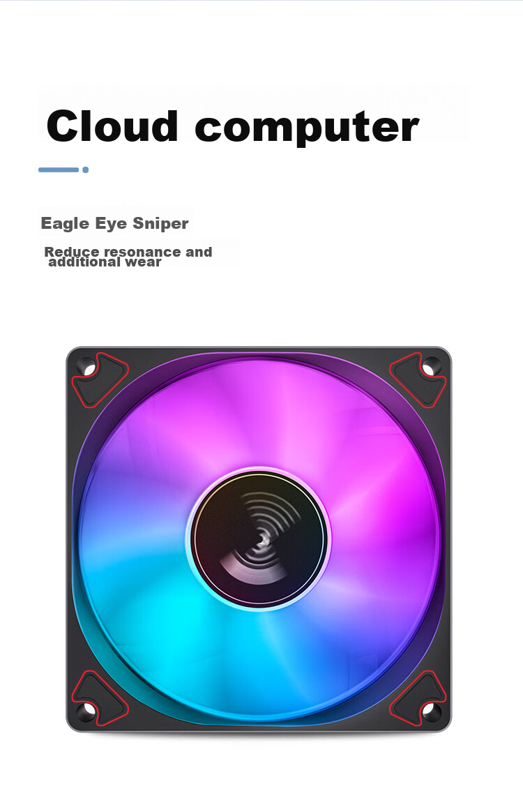 JONSBO SL-925W Iridescent White Edition, 9CM Case Fan (5V ARGB Motherboard Synchronized Lighting Effects/4PIN PWM Intelligent Temperature Control Interface) 9