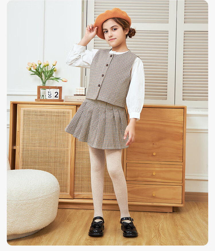 LangSha Children's Thin Tights, Girls' Leggings for Spring And Autumn, Non-Slip Comfortable Cute Versatile Children's Socks, Black, Size M, Recommended Height 70-90CM 15