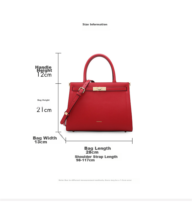 HONGU Women's Handbag, Elegant And Stylish Tote Bag, Cowhide Shoulder Bag with Large Capacity, Suitable for Hand-Holding Or Crossbody Use, Birthday Gift for Girlfriend 8