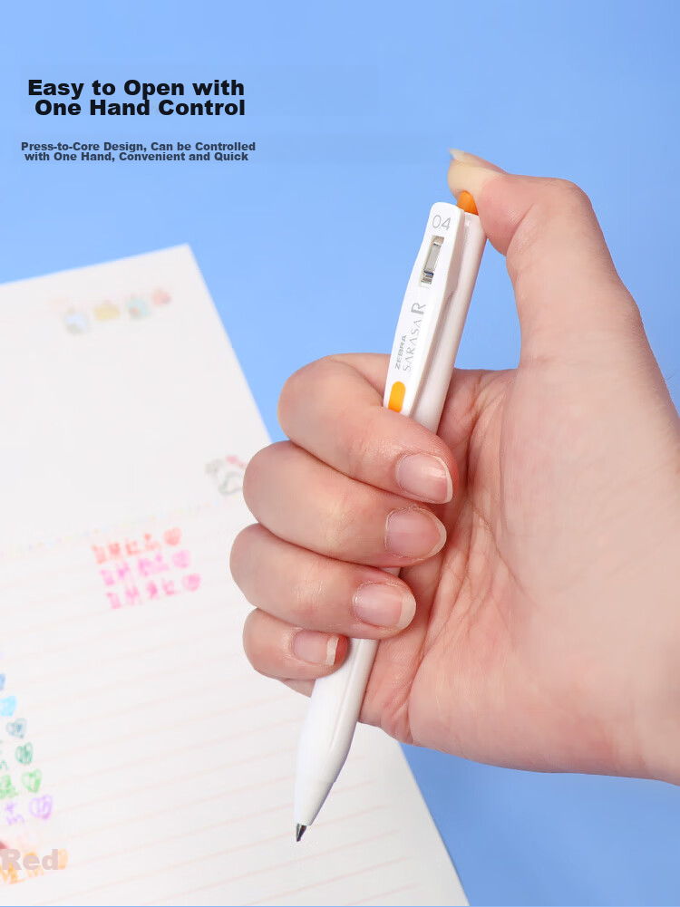 ZEBRA 0.4mm Retractable Bullet Tip Gel Pen, Colorful Student Drawing Signing Pen for Marking And Coloring, Journal Pen, Ink Pen, JJS29-R1, White Barrel with Dark Green Ink, Single Pe 5