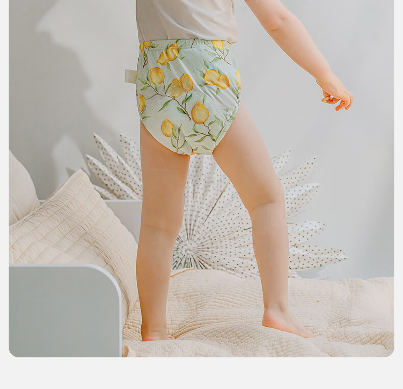 EMXEE Potty Training Pants Unisex Baby Washable Diaper Pants Children's Underwear Toilet Training Bamboo Panda Size 90 19