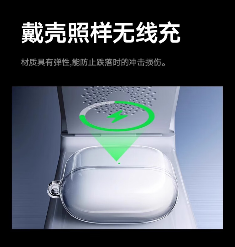 Fangfeixingqiu AirPods 2 Case, Compatible with Apple Bluetooth Earphones, Shockproof, Anti-Dust, Silicone Transparent Protective Cover, Full Protection Soft Shell 8