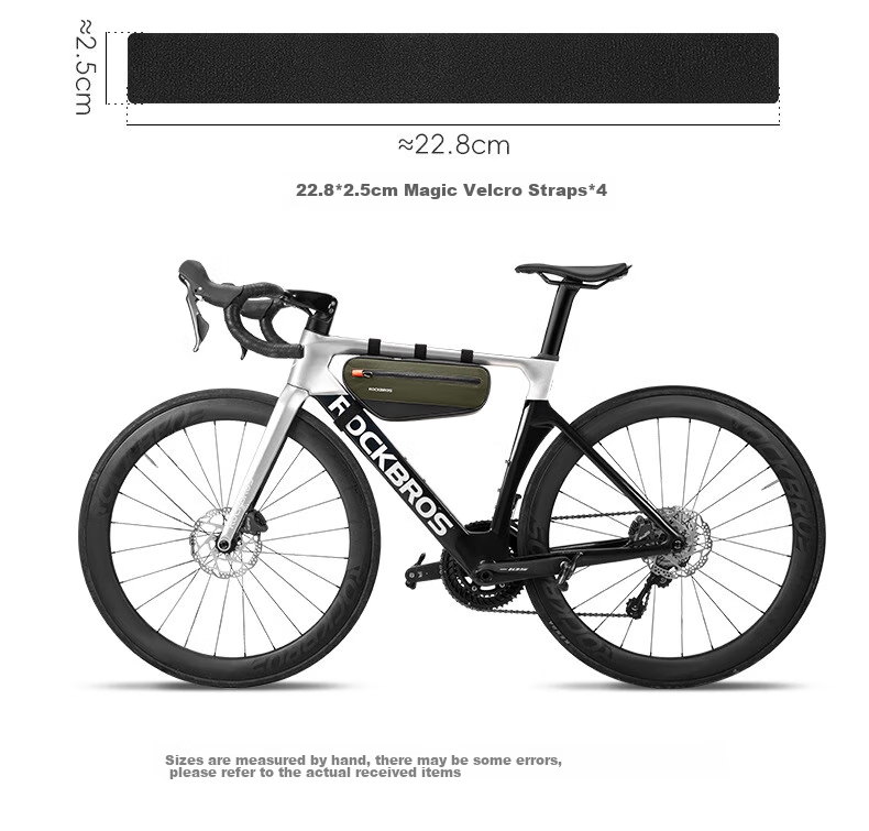 ROCKBROS Bicycle Bag, Triangle Bag, Top Tube Bag, Bottom Crossbar Bag, Storage for Road Bikes And Mountain Bikes, Commuter Cycling Equipment, Black 3