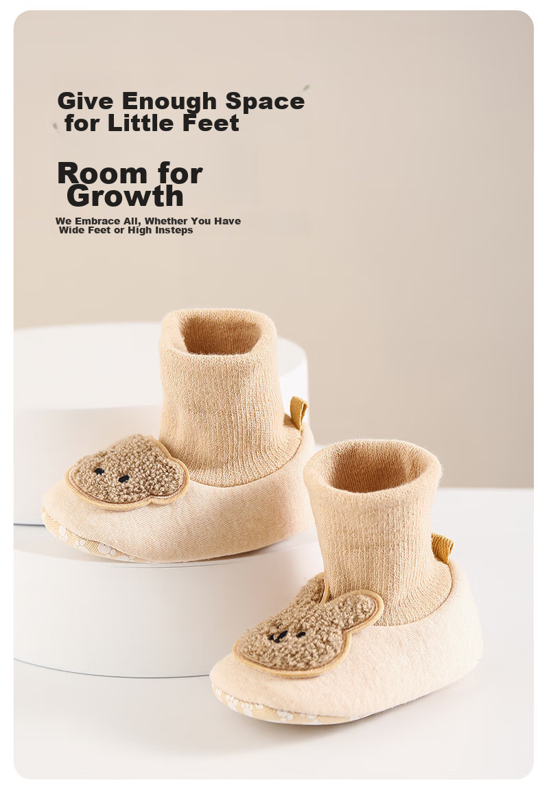 LAXIALIYA Baby Shoes Infant Girls Walking Shoes Toddler Socks Pre-Walking Cotton Shoes Boys High-Top Spring Autumn Winter 0-6-12 Months 3