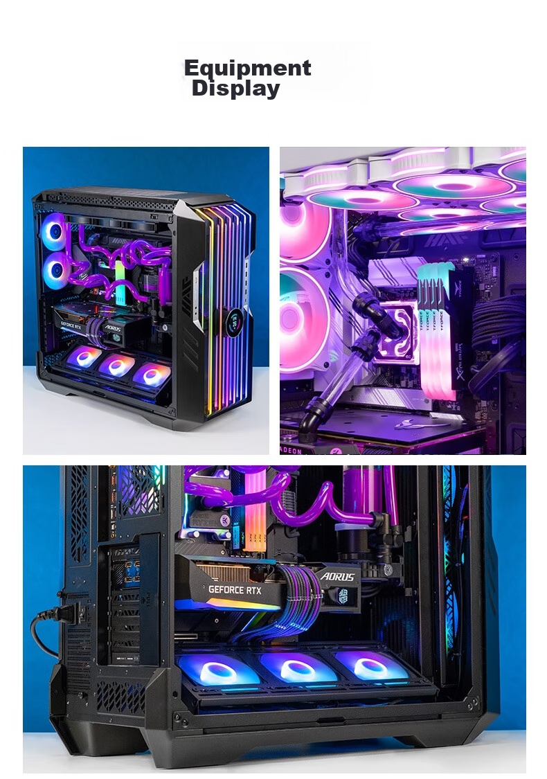 CoolerMaster HAF700EVO EATX Full Tower Computer Case, Supports 480mm Radiator Cooling/LCD Display/18x Fan Positions/Tool-Free Assembly/4090 17