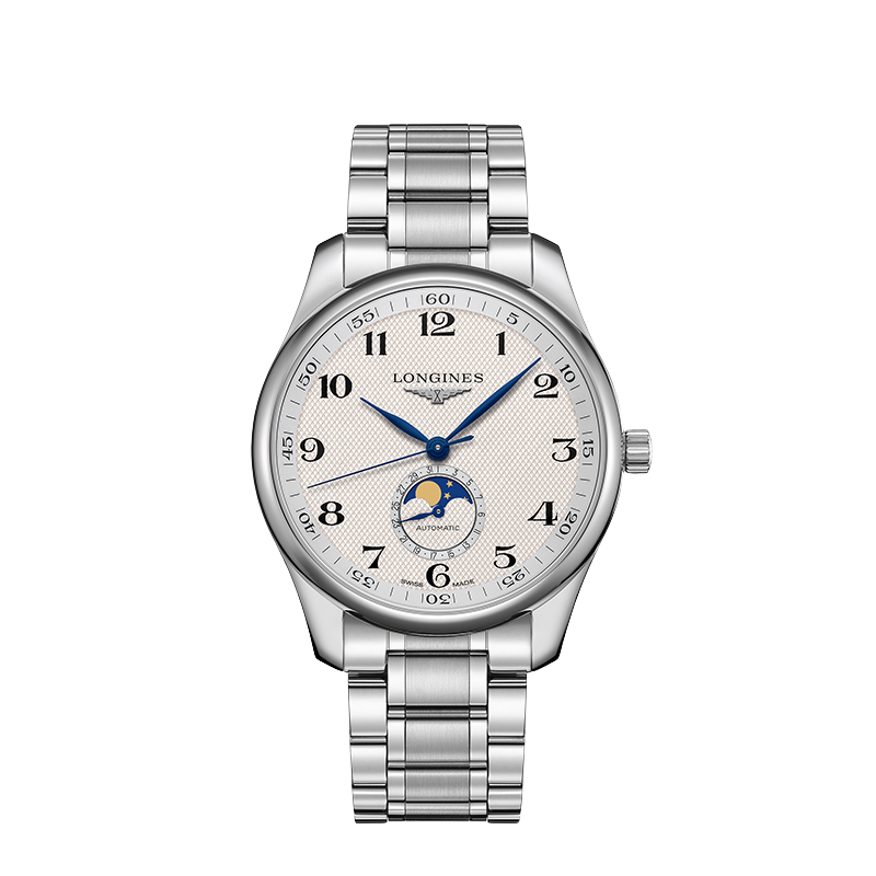 LONGINES Swiss Watch, Master Collection Moonphase Wristwatch, Men's Steel Strap Mechanical Watch L29194786