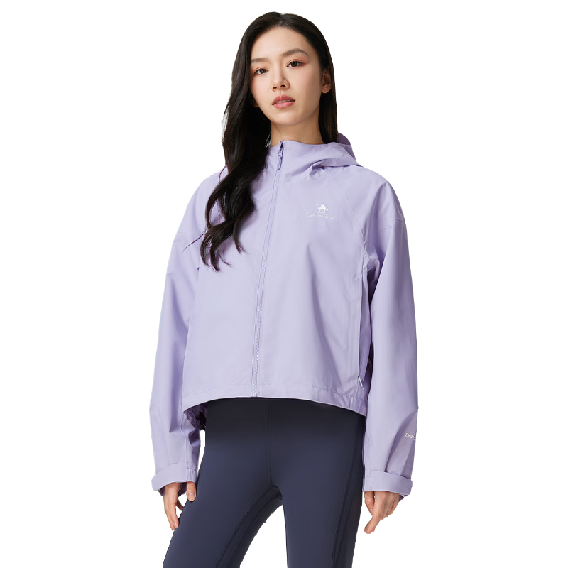 CAMEL Women's And Men's Triple-Protection Outdoor Jacket, Windproof And Warm Hard Shell Coat, A24BATR200, Lavender Purple