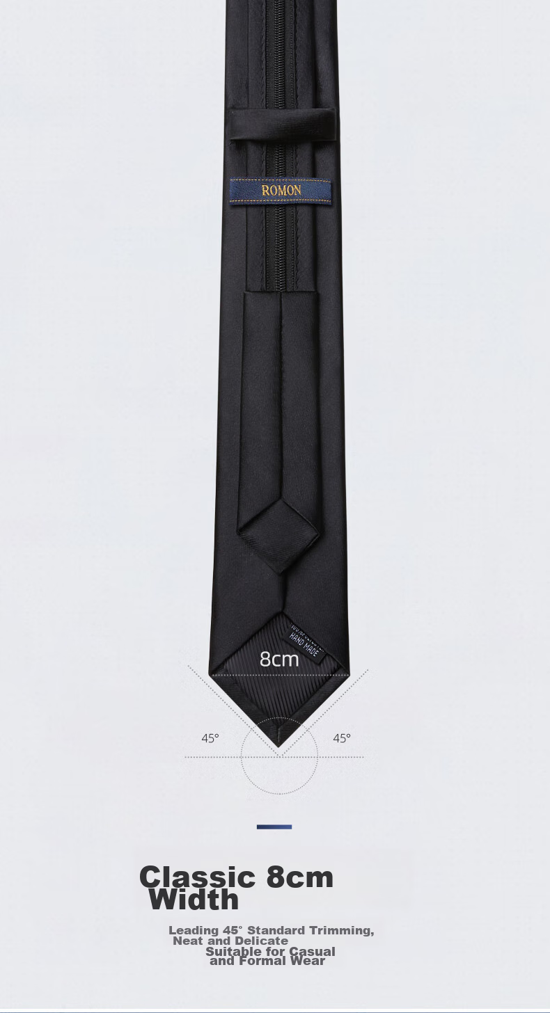Luomeng Men's Pre-Tied Necktie, Business 8cm, Wedding Groom Groomsman Suit, Easy-To Lazy Tie, Trendy Office Accessory, Gift Box Packaging 6
