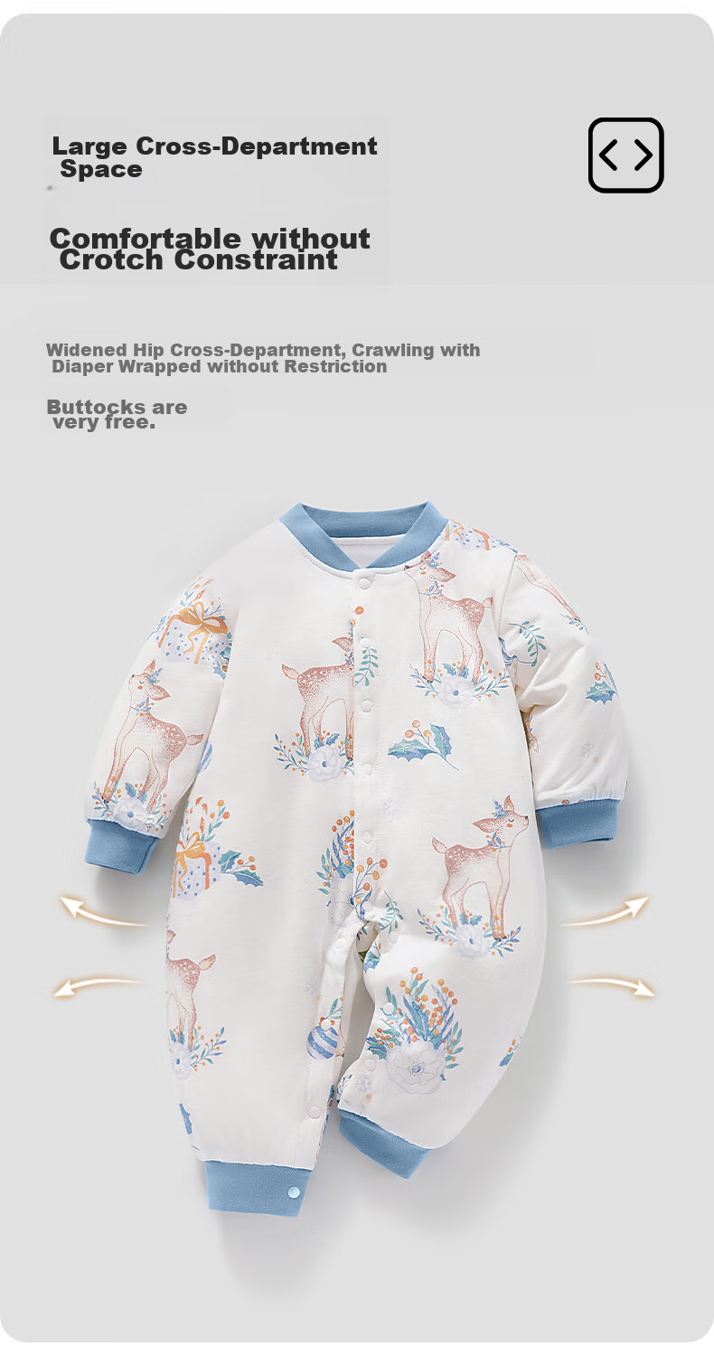 Beitaisi Baby Clothes Spring And Autumn Long-Sleeve Bodysuit, Pure Cotton Newborn Onesie, for Boys And Girls, Early Spring Outfit Pajamas 52