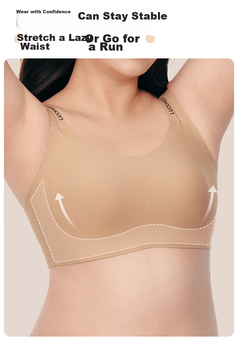 LUCKMEEY Plus Size Bra Full Coverage Large Breast Minimizer Double Shoulder Strap Rabbit Ear Bra Seamless Beautiful Back Comfortable Slimming Brassiere for Wome 9