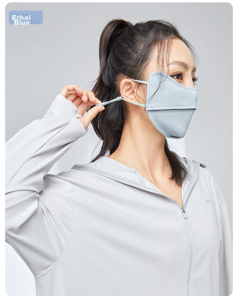 MOLY VIVI Sun Protection Face Mask, Summer Lightweight Breathable Sunshade, UV-Resistant Eye Protection, Non-Binding Ear Design, Magic Vivia 19
