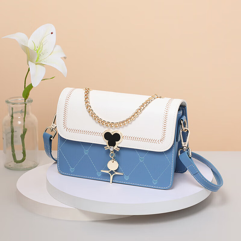 Love Sea Cowhide Leather Women's Shoulder Bag Crossbody Bag Trendy Underarm Bag Boutique Birthday Gift High-End Feel for Girlfriend Wife