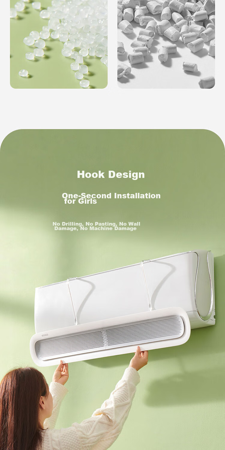 Ecoco Air Conditioner Wind Shield No-Installation Anti-Direct Blow Maternity Cold Air Outlet Hanging Deflector Panel 15