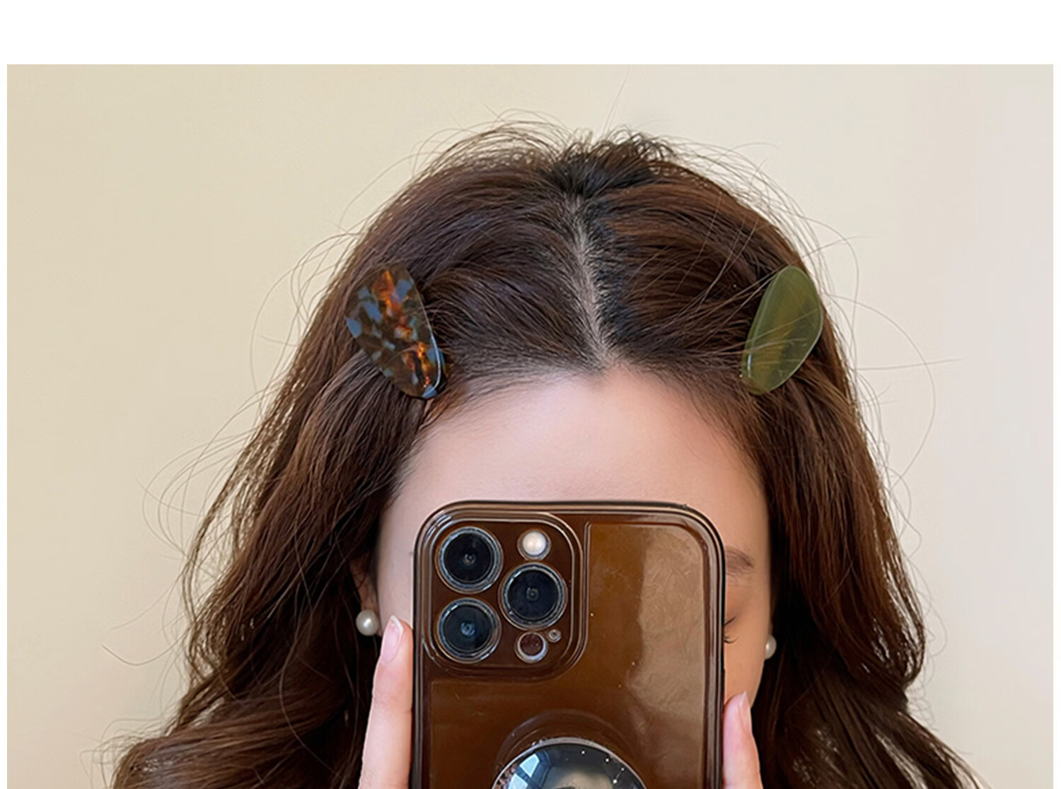 Xiangwan Hair Clips, 2 Side Clips, Acetate Water Drop Hairpins for Women, Duck-Bill Clips, Straight Bangs Clips, Hair Barrettes, Women's Gift 1