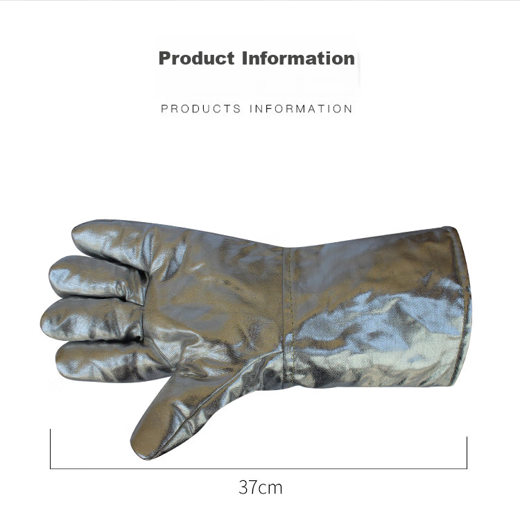 Beifute Heat-Resistant Gloves, High-Temperature Aluminum Foil Insulation Flame-Retardant Gloves, Melting Fireproof Silver Aluminum Foil, Heat-Resistant up to 300 Degrees 6