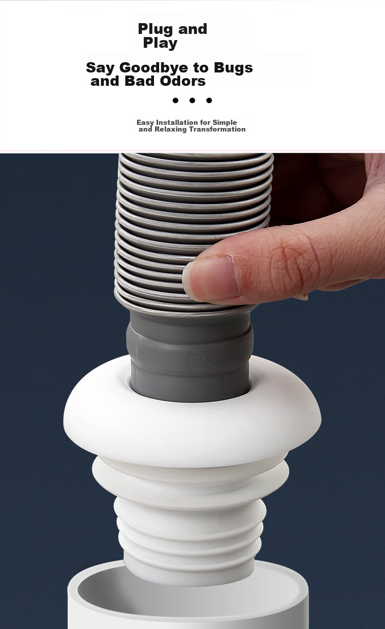 Larsd Silicone Drain Pipe Seal Ring, Odor-Proof Seal Plug, Bathroom Cabinet Drainage Pipe Anti-Odor Device Sealing Plug 6