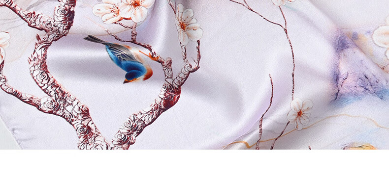 Hangsilu Silk Scarf, Women's Brooch Set, Shawl, Mulberry Silk, Birthday Gift, High-End Mid-Autumn Festival Gift for Mom, Wife, Elders 20