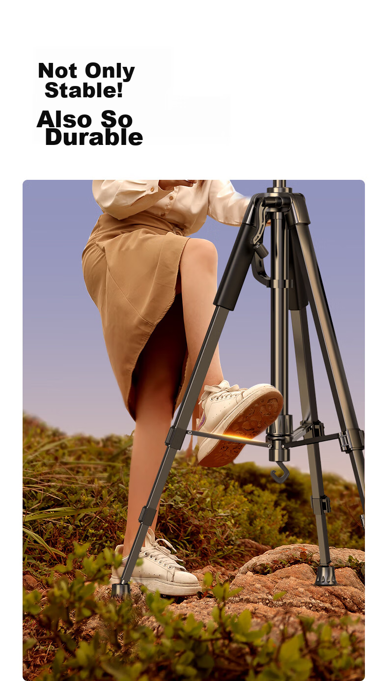 Shuotu Tripod, DSLR Camera And Mirrorless Camera Hydraulic 3D Gimbal Stabilizer, Photography Equipment, Portable Accessories, Phone Clamp, Vertical Shooting Quick Release Plate, Tripod Stand, 1.9 Meters 11