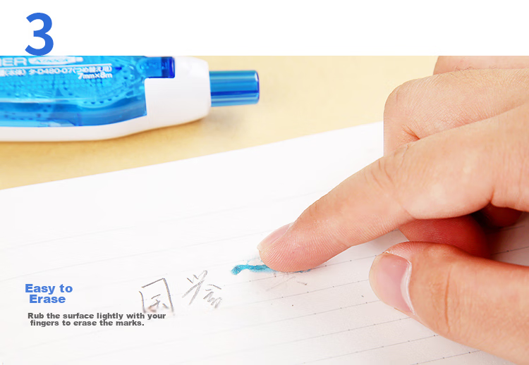 KOKUYO Push-Button Pen-Type Strong Double-Sided Tape Body, 7mm X 8m, Blue, 1 Piece, TA-DM480 Digital, One-Handed Operation, Convenient to Use, Strong Adhesio 6