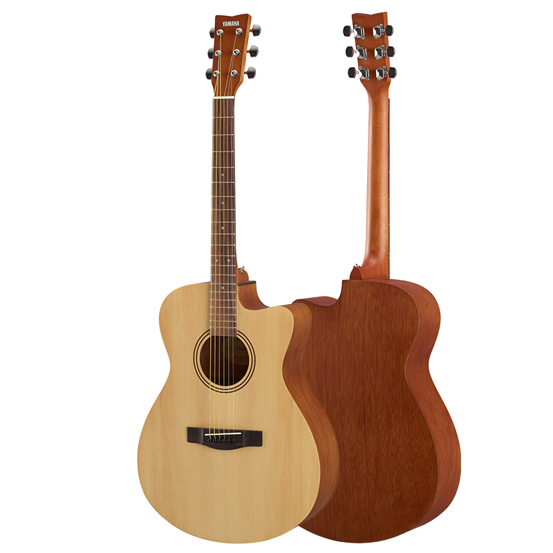 YAMAHA FS400CNS Acoustic Spruce Beginner Entry-Level Folk Cutaway Guitar, 40-Inch Natural Wood Color Matte Finish