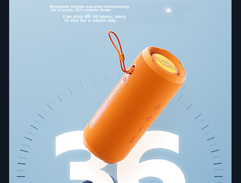 WANYINBA M6 Bluetooth Speaker, 30W Power, High Volume, Outdoor Portable Waterproof Small Speaker, Car-Mounted Cycling, High-Quality Sound, Ultra-Heavy Bass, Blue Long Battery Versio 13