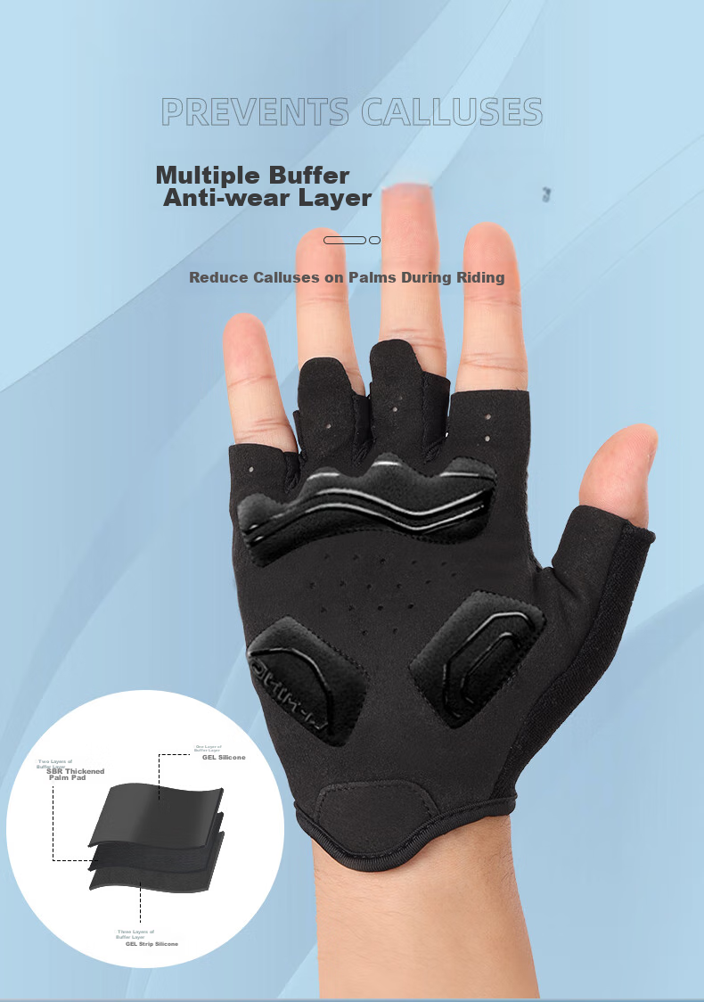 Li-Ning Cycling Gloves, Half-Finger Summer Outdoor Gloves for Men And Women, Short Finger Riding Gloves, Cycling Equipment 6
