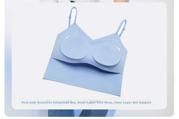 Beneunder Bra-In Camisole with Chest Pad for Women, Versatile Base Layer, Wearable as Outerwear, Beautiful Back Design, Cooling Feel, All-Season Versatile 29