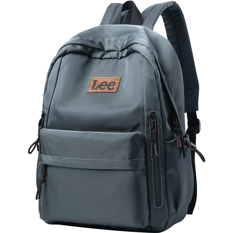 Lee Backpack for Men, Trendy Large Capacity Laptop Bag, Middle And High School Travel Backpack, College Student Bookbag for Women, Gray-Blue Color