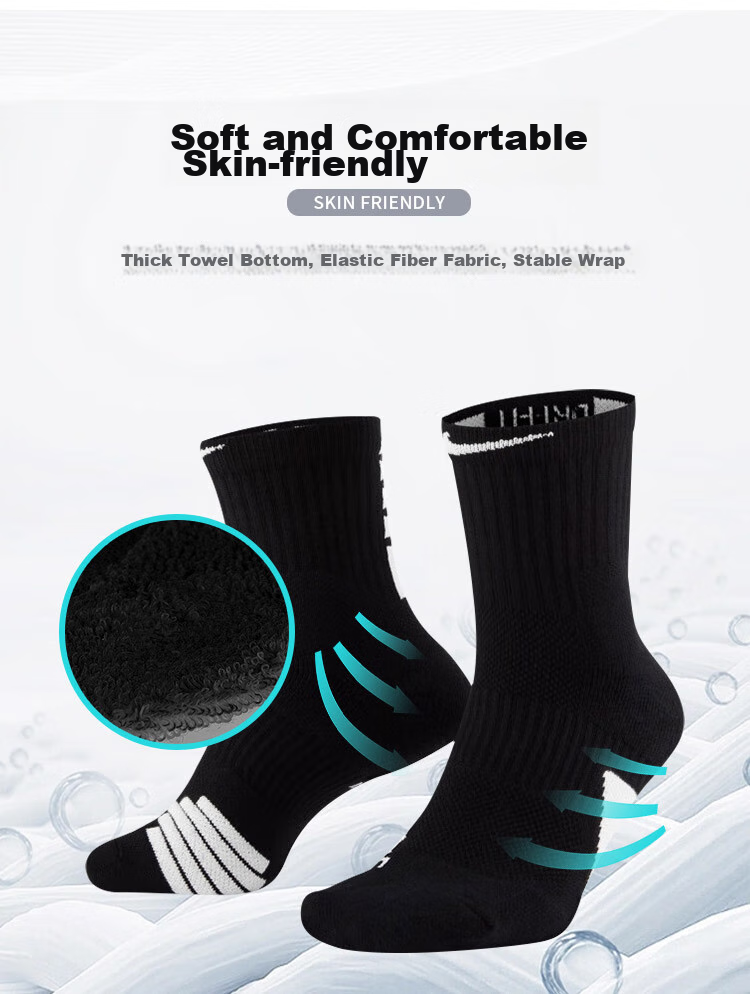 NIKE Elite Mid-Calf Basketball Socks, Black (1 Pair), SX7625-013 3