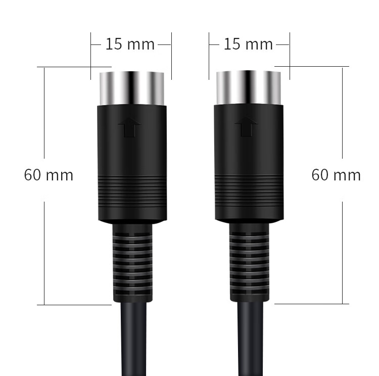 Yeren Hand-Held Microphone Cable, Male to Male, 8-Pin 8-Core Conference Extension Cord for Microphones, 1.5 Meters, YR-SL803 8