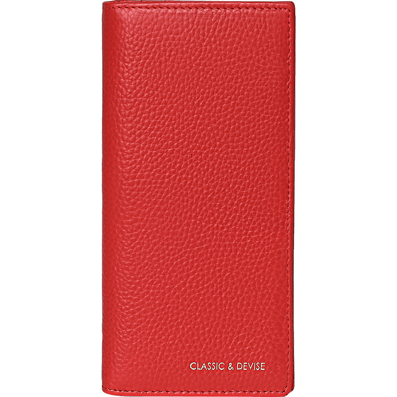 Viney Top-Grain Leather Wallet, Long Style, Large Capacity, Handheld Purse for Women, Simple Luxury Design, Student Coin Purse, Leather Clutch
