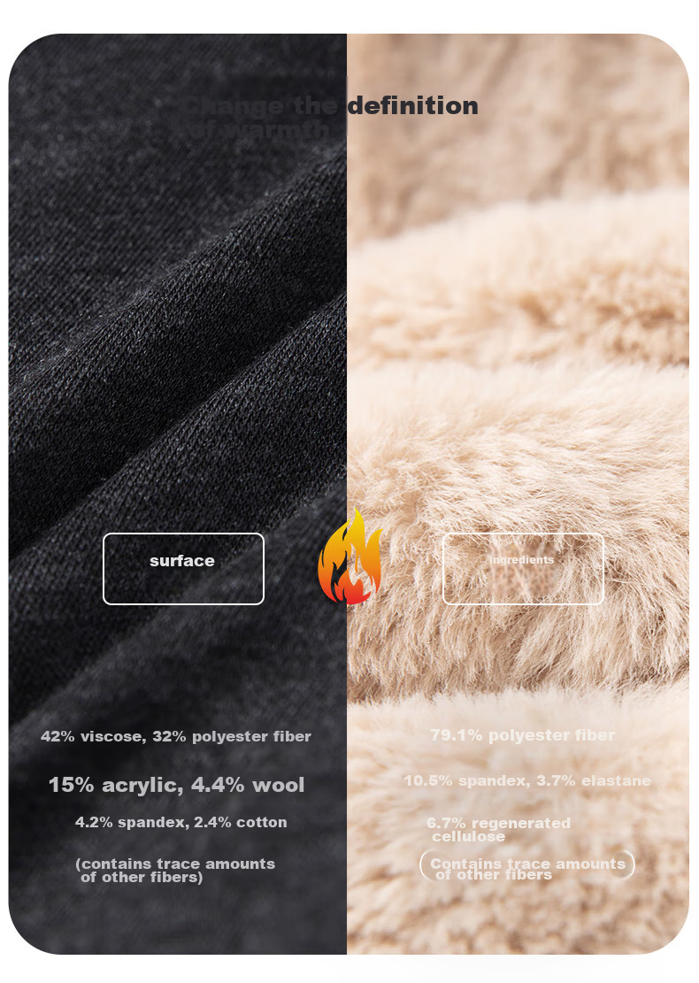 Yiershuang [100% Wool Filling] Men's Thermal Underwear, Four-Layer Fleece-Lined Thickened Cotton Pants 3