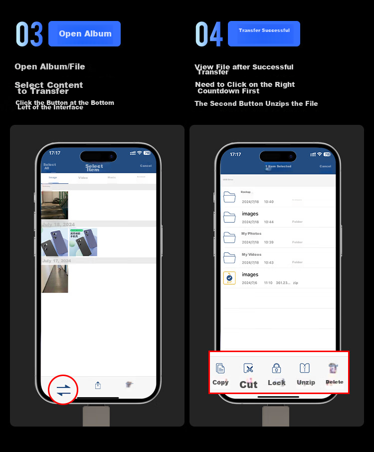 BIAZE 128GB Four-In Lightning Phone Flash Drive, Type-C USB3.0, Compatible with Huawei, Android, Apple, Large Capacity Dual-Use Thumb Drive for Computer And Phone 16