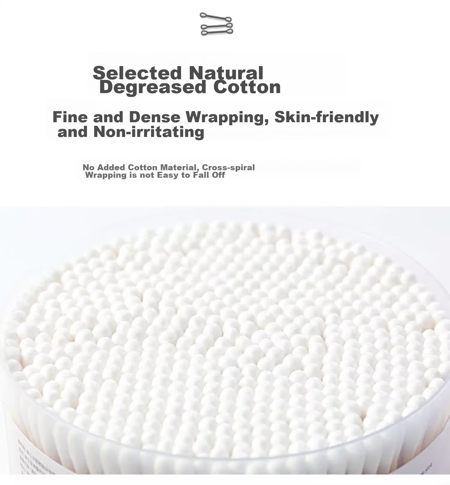 Grace Cotton Swabs 200pcs Spiral Head Ear Pick Baby Eye Gunk Nose Ear Canal Navel Cleaning Paper Shaft 5