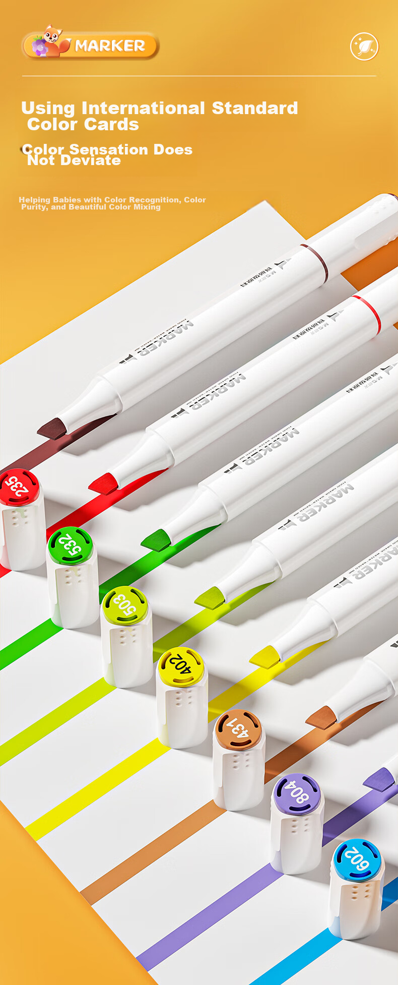 M&G Stationery, 36 Colors Food-Grade Water-Based Markers, 30% Extra Safe, Children's And Student Triangular Dual-Tip Watercolor Pens, Drawing Brushes, Birthday Gift, APMV0977 8
