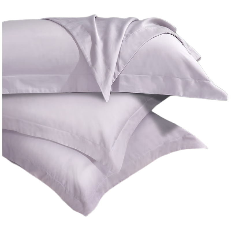 FUANNA Cotton Pillowcase, 60S Long-Staple Cotton Pillow Cover, Pure Cotton Pillowcase, for Students And Home Use, Set of Two, 74*48cm, Gray