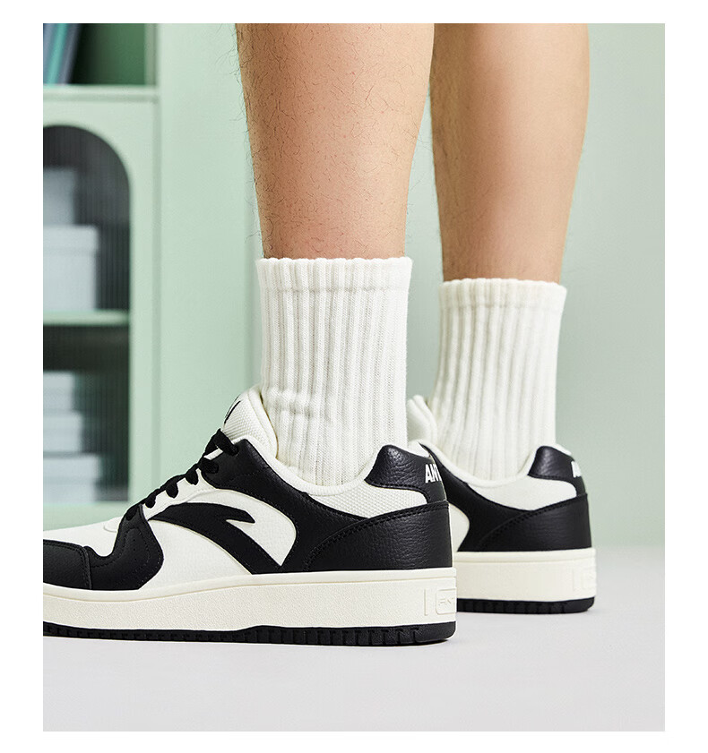 Anta Origin Year 2.0 | Men's Thick-Soled White Sneakers, Breathable Retro Casual Sports Shoes for Couples, Summer Height-Increasing Sneakers 8