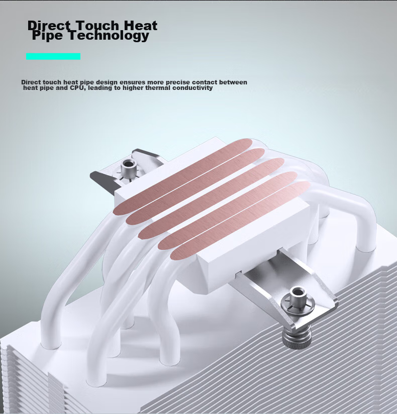 PHANTEKS Polar S5 White Inverse Gravity 5 Heat Pipe Air Cooler CPU Cooler (High Airflow ARGB Fans / High-Performance Thermal Paste / Heat Spreader / Noise Reduction) 8