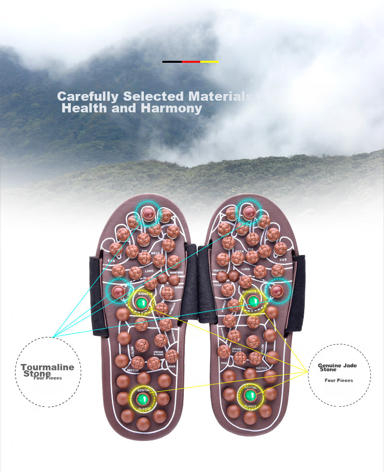 CLORIS [Mid-Autumn Festival Gift] Jade Health Acupoint Massage Slippers, Birthday Gift for Wife Or Parents, Mid-Autumn Festival Present M108-S 8